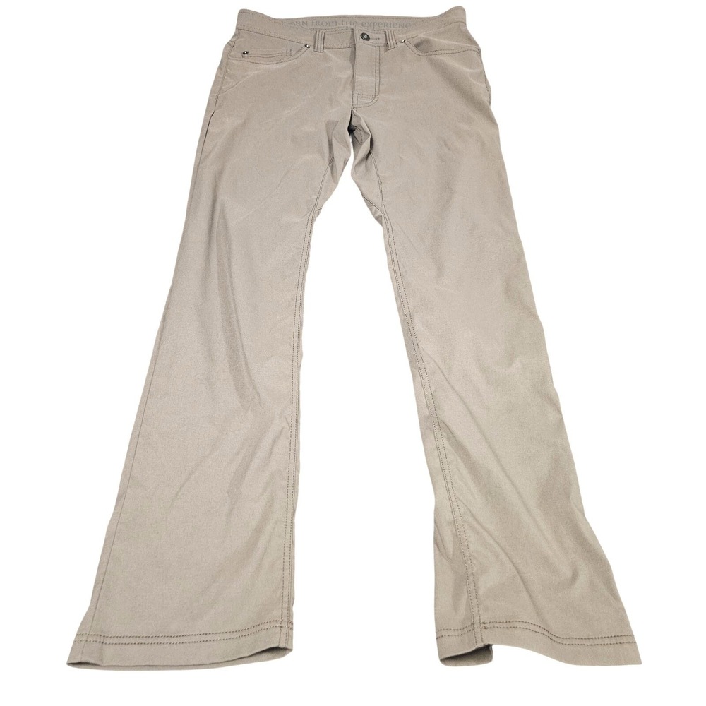 Prana Zion Slim Fit Pants Mens 32 Brown Nylon Stretch Hiking Outdoor Casual